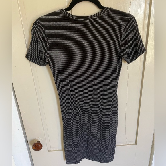 H&M Black White Striped Sheath Mini Dress Bodycon Grunge Punk Summer Y2K Cute - Picture 8 of 8